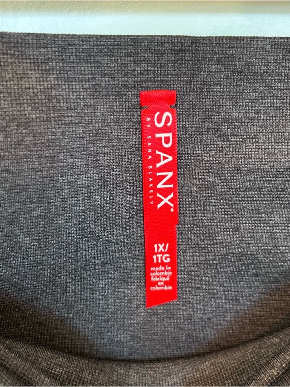 Spanx Look At Me Now Leggings Charcoal Gray Womens 1X Compression - Picture 4 of 5